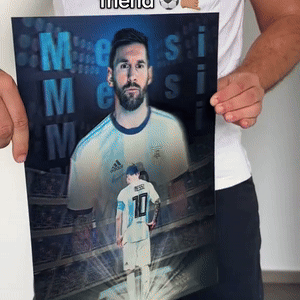 Messi image flip poster