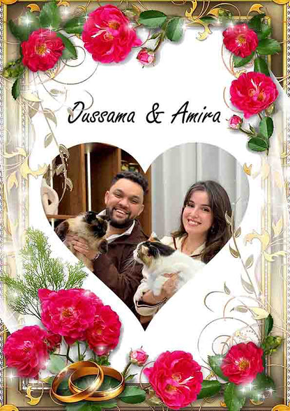 Tableau 5D Couple – لوحة صورة رومانسية